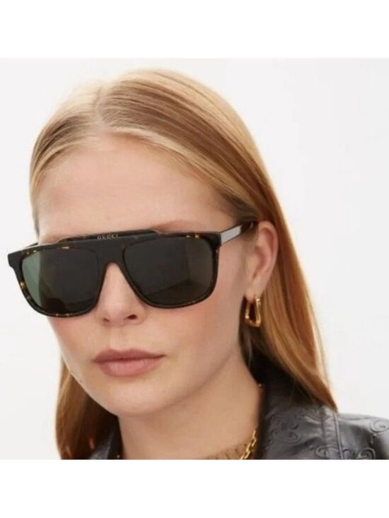 New Gucci Green Square Men\'s Sunglasses  GG1039S 002 as seen on Rihanna main image 8